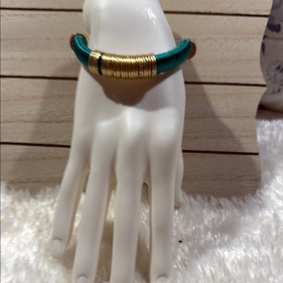 French Connection Gold and Teal Bracelet - Picture 1 of 5